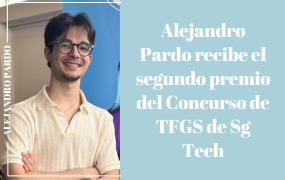 Alejandro Pardo recibe el segundo premio del Concurso de TFGS de Sg Tech