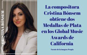 La compositora Cristina Bónsem obtiene dos Medallas de Plata en los Global Music Awards de California