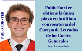 Pablo Forster obtiene la única plaza en la última convocatoria del Cuerpo de Letrados de las Cortes Generales